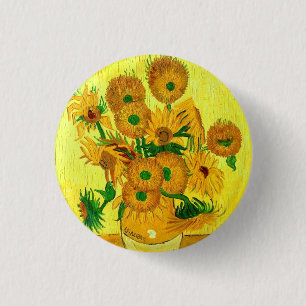 Badge Rond 2,50 Cm Van Gogh Sunflowers