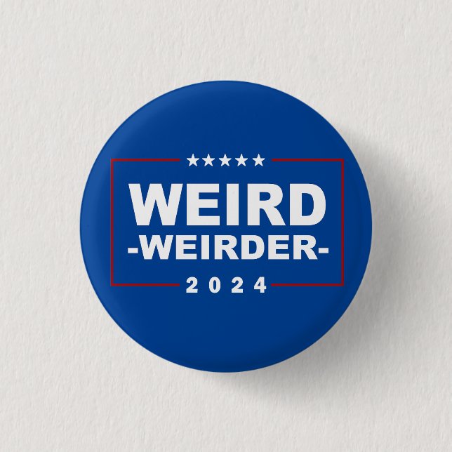Badge Rond 2,50 Cm Vance anti-Trump - bizarre 2024 (Devant)