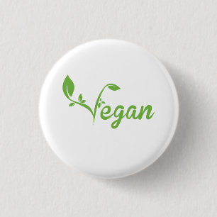 Badge Rond 2,50 Cm Végétalien