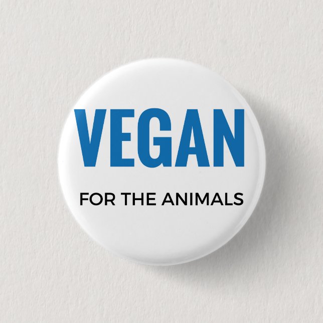 BADGE ROND 2,50 CM VÉGÉTALIEN POUR LE BOUTON D'ANIMAUX (Devant)