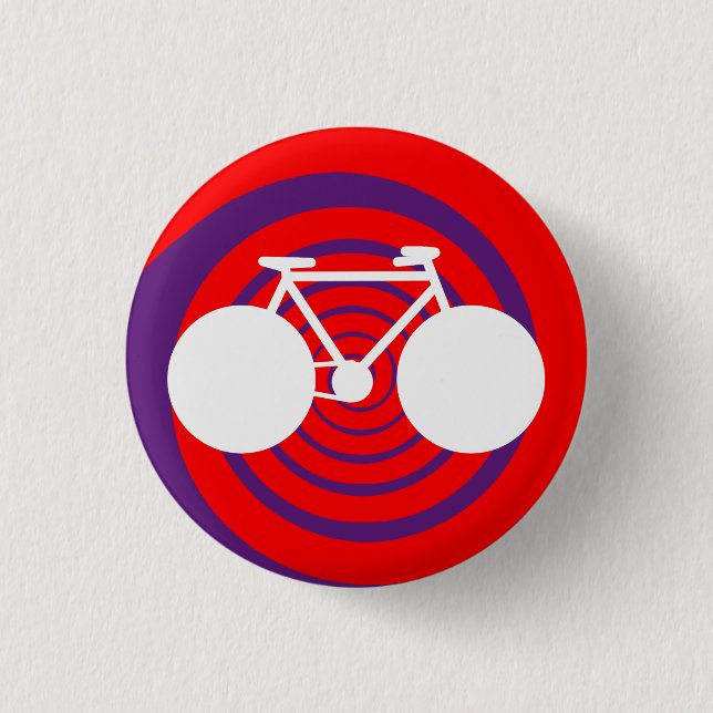 Badge Rond 2,50 Cm vélo . vélo / vélo bien (Devant)