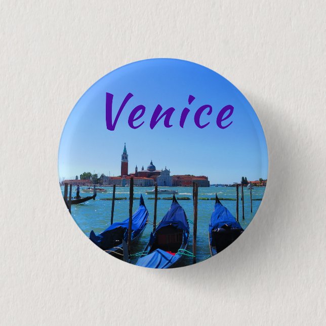 Badge Rond 2,50 Cm Venise, Italie - bouton (Devant)
