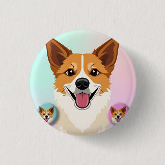 Badge Rond 2,50 Cm Very nice and cute dog design on 