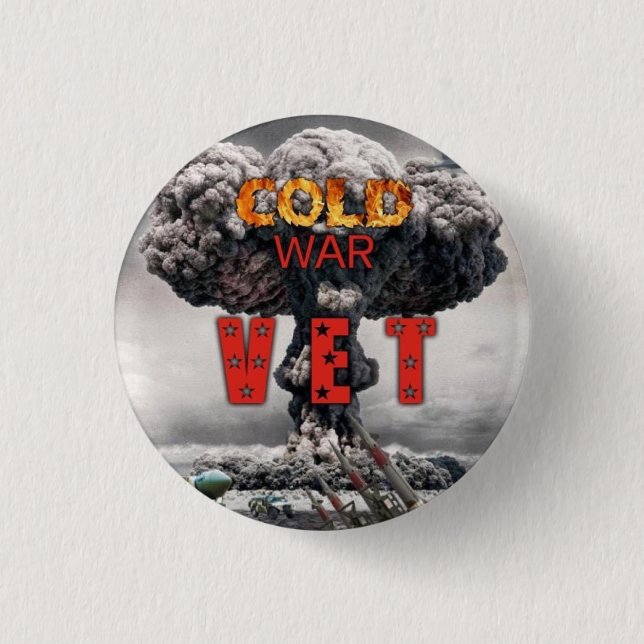 Badge Rond 2,50 Cm Vet de guerre froide (Devant)