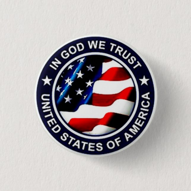 Badge Rond 2,50 Cm vétéran USA (Devant)
