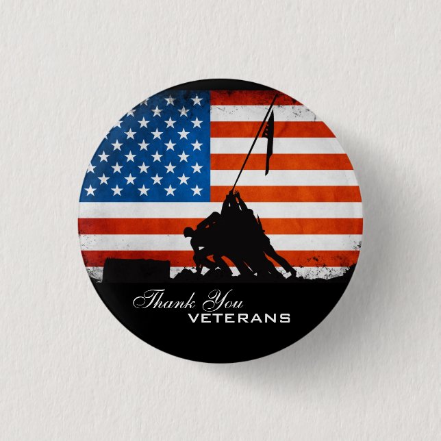 Badge Rond 2,50 Cm Vétérans de Merci (Devant)