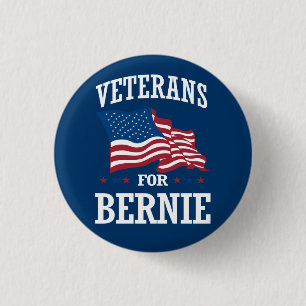BADGE ROND 2,50 CM VÉTÉRANS POUR BERNIE SANDERS