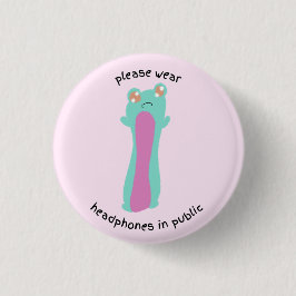 Badge Rond 2,50 Cm veuillez porter un casque en public