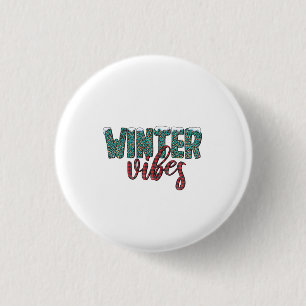 Badge Rond 2,50 Cm Vibes d'hiver de Noël