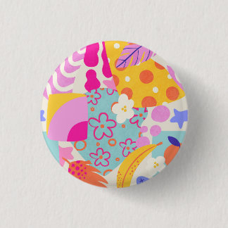 Badge Rond 2,50 Cm Vibrant Maxi Patchwork