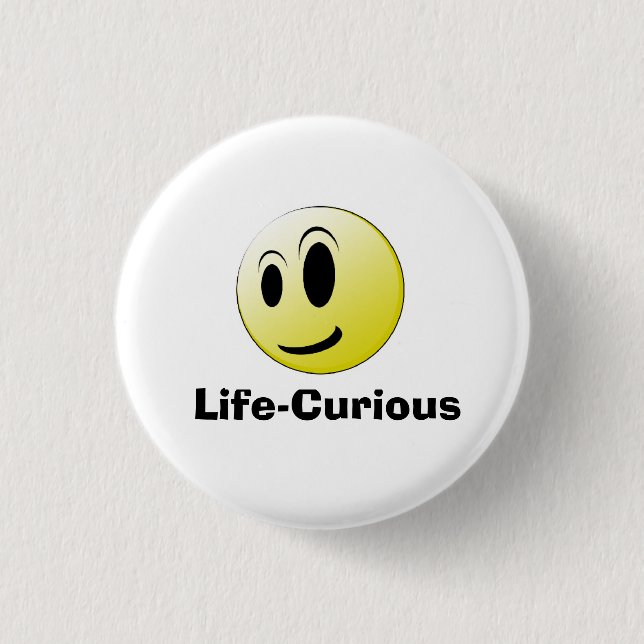 Badge Rond 2,50 Cm Vie-Curieux (Devant)