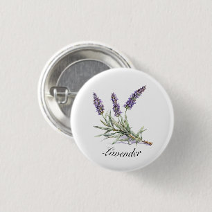 Badge Rond 2,50 Cm Vie de plantes : Lavande, personnalisable