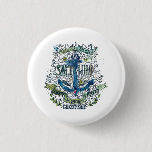 Badge Rond 2,50 Cm Vieille affiche d'Ancre de marin