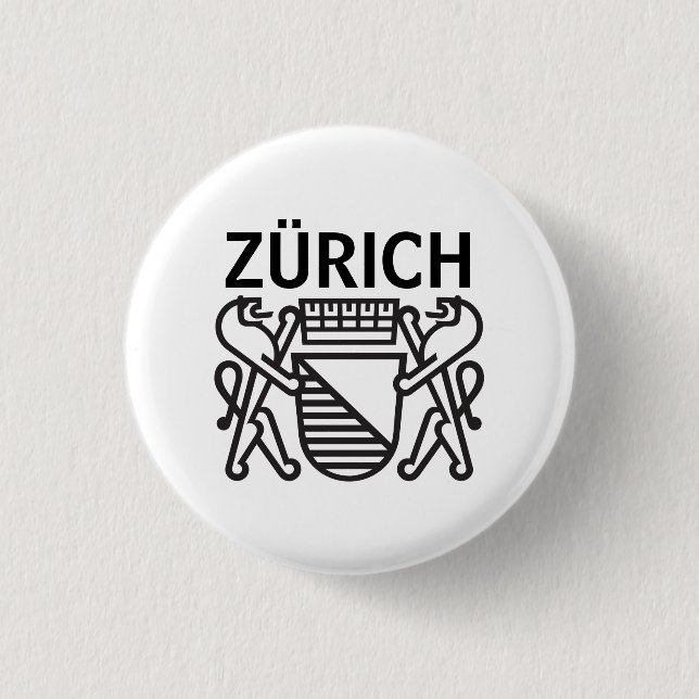 Badge Rond 2,50 Cm Ville de Zürich, SUISSE (Devant)