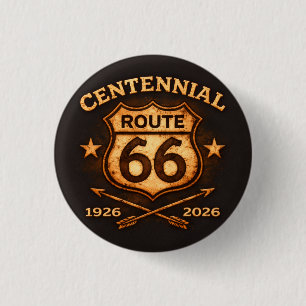 Badge Rond 2,50 Cm Vintage 1926 à 2026 Route Souvenir