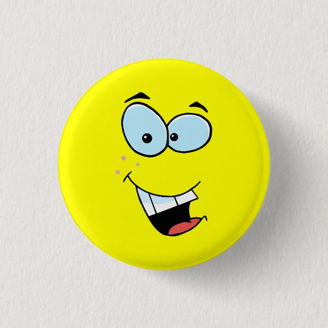 Badge Rond 2,50 Cm Visage riant (Devant)