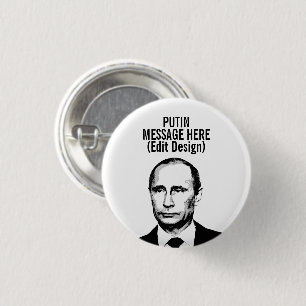 BADGE ROND 2,50 CM VLADIMIR POUTINE PERSONNALISÉ