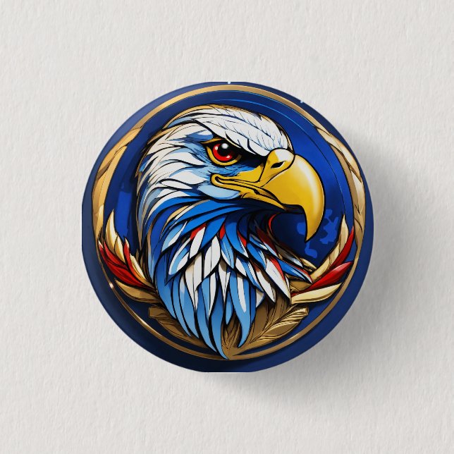 Badge Rond 2,50 Cm "Vol d'aigle" (Devant)