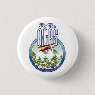 Badge Rond 2,50 Cm Voler Les Alpes