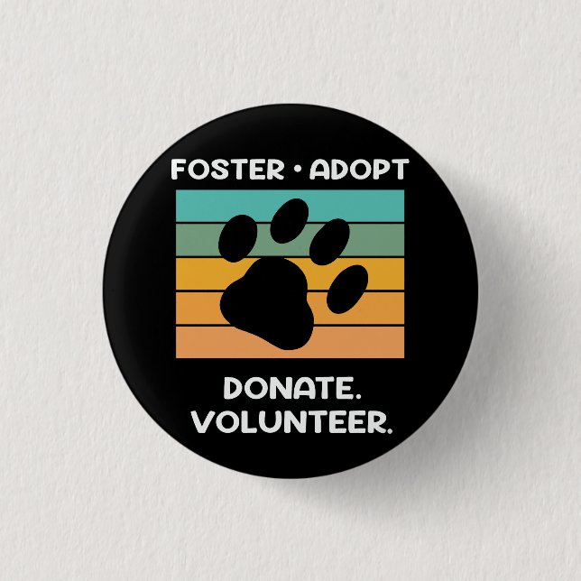 Badge Rond 2,50 Cm Volontaire du bien-être animal (Devant)