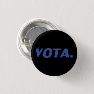 Badge Rond 2,50 Cm Vota vote en espagnol bleu noir politique moderne