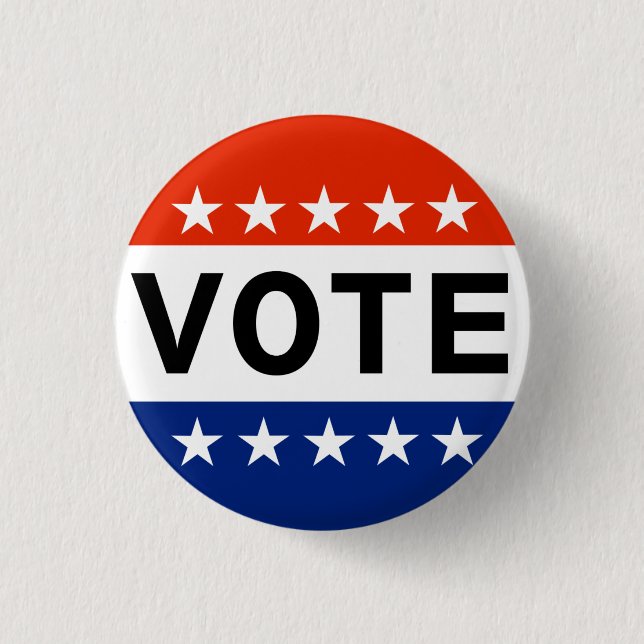 Badge Rond 2,50 Cm Vote Amérique (Devant)