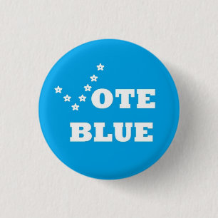 Badge Rond 2,50 Cm Vote Blue - Pin