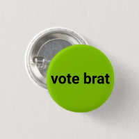 Vote brat kamala simple noir et vert citron