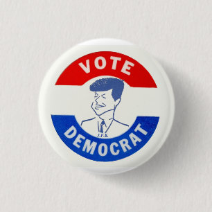 Badge Rond 2,50 Cm Vote Democratic