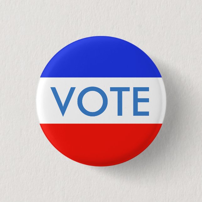 Badge Rond 2,50 Cm Vote des Etats-Unis (Devant)