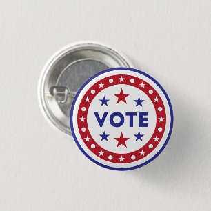 Badge Rond 2,50 Cm Vote du drapeau patriotique américain