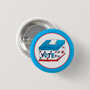 Badge Rond 2,50 Cm VOTE Jour de l'élection Élection USA Voter boîte d