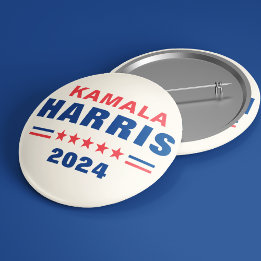 Badge Rond 2,50 Cm Vote Kamala Harris 2024 - Bouton Pinback des élect