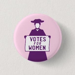 Badge Rond 2,50 Cm Votes Pour Femmes Suffragette