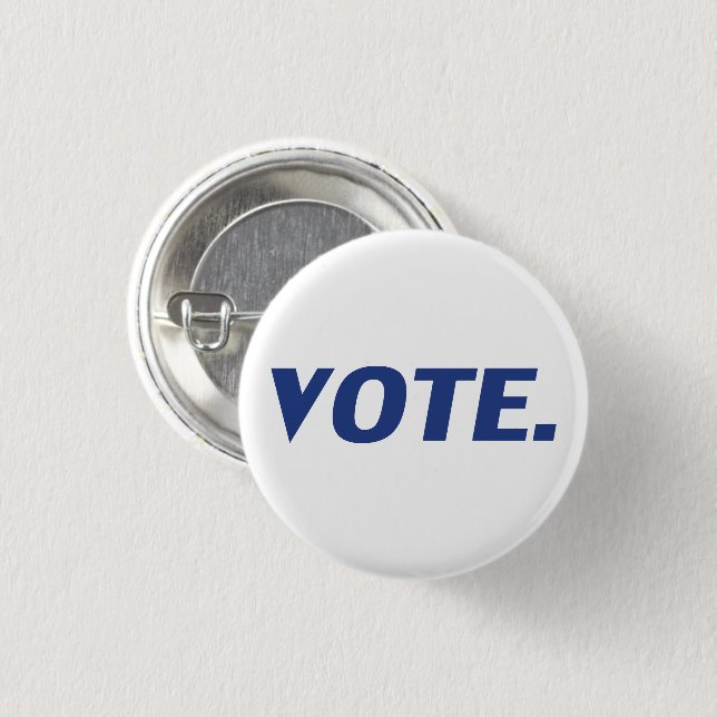 Badge Rond 2,50 Cm Votez bleu et blanc moderne (Devant & derrière)