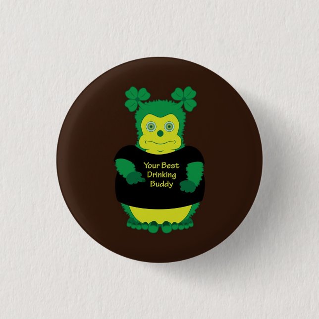 Badge Rond 2,50 Cm Votre meilleure goupille drôle irlandaise potable (Devant)