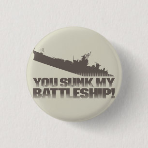 Badge Rond 2,50 Cm Vous coulés mon cuirassé ! Rétro talent de