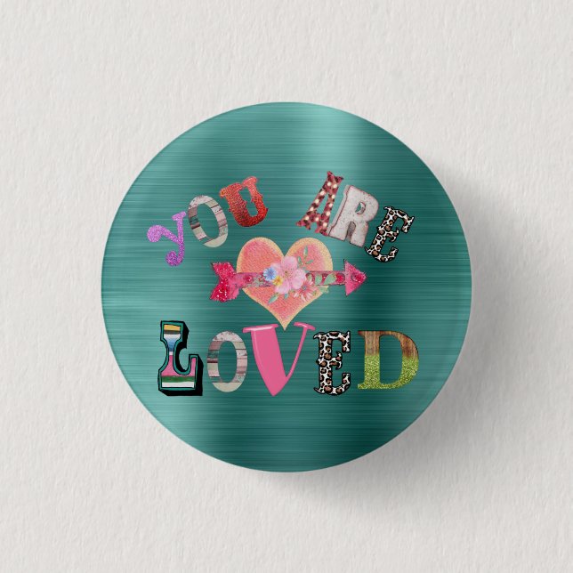Badge Rond 2,50 Cm Vous êtes aimés (Devant)