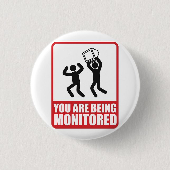 Badge Rond 2,50 Cm Vous êtes surveillés (Devant)
