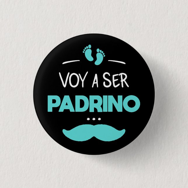 Badge Rond 2,50 Cm Voy a ser padrino (Devant)