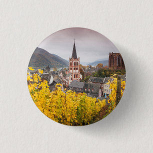 Badge Rond 2,50 Cm Vue de ville élevée  Allemagne