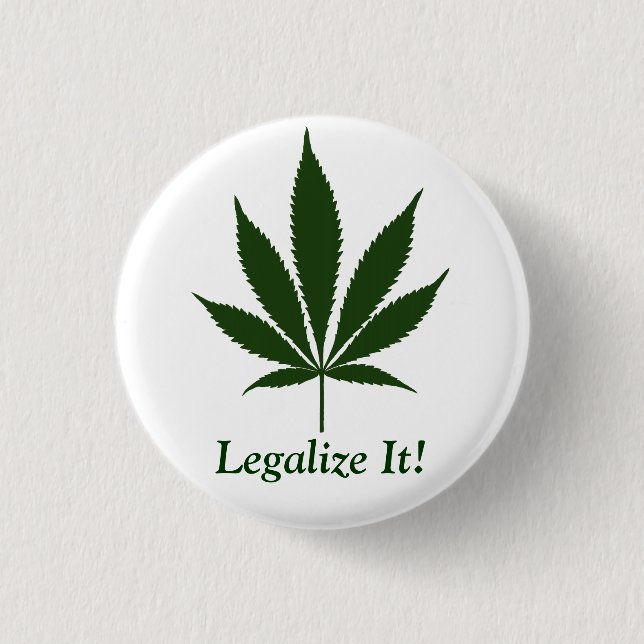 Badge Rond 2,50 Cm W01 le légalisent ! Bouton (Devant)