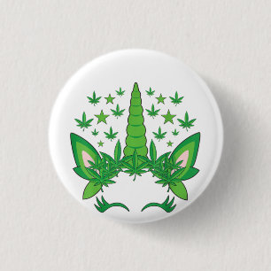 Badge Rond 2,50 Cm Weedicorn