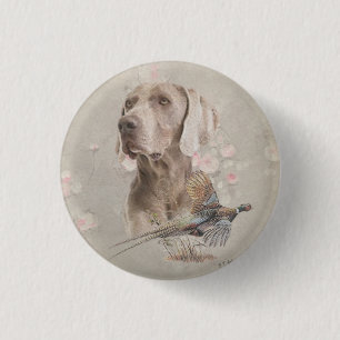 Badge Rond 2,50 Cm Weimaraner Tapestry Poster Acrylique Impression