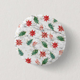 Badge Rond 2,50 Cm White Christmas Nail Art