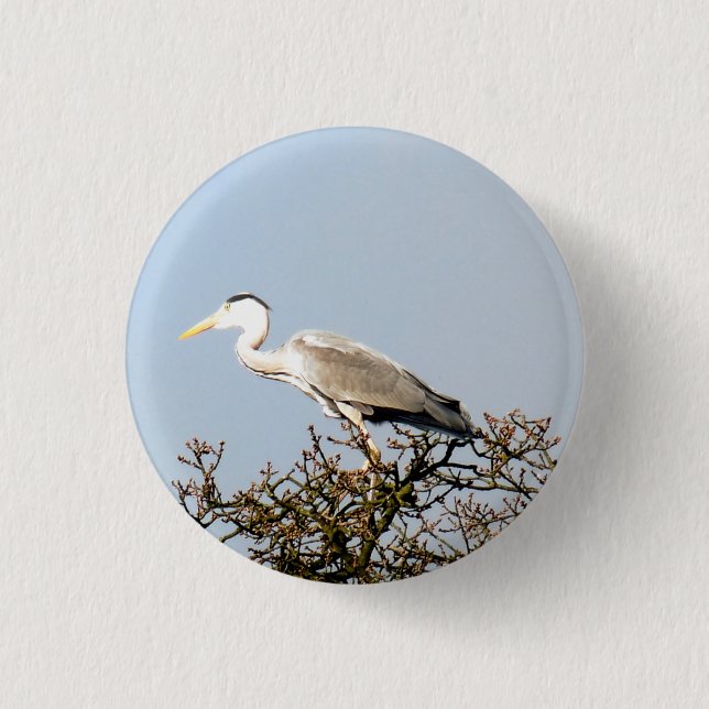 BADGE ROND 2,50 CM WILD BIRD HERON (Devant)
