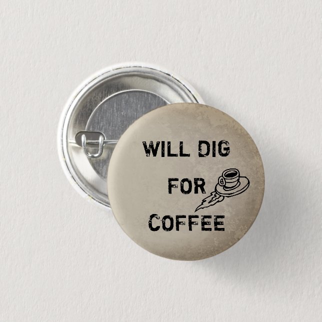 Badge Rond 2,50 Cm Will creuse pour le café (Devant & derrière)