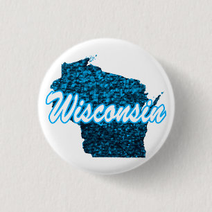 Badge Rond 2,50 Cm Wisconsin