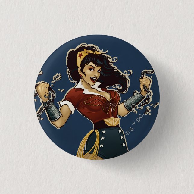 Badge Rond 2,50 Cm Wonder Woman Bombshell (Devant)