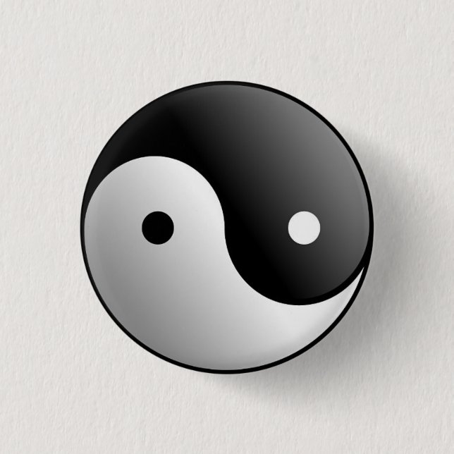 Badge Rond 2,50 Cm Yin et bouton de Yan (Devant)